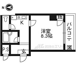 MMS-1 1Kの間取図画像