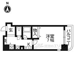 ランドマークシティ京都烏丸五条 1Kの間取図画像
