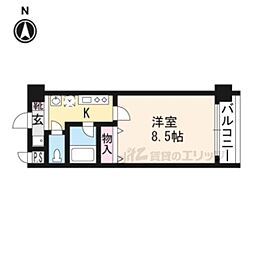サムティ京都西大路North 1Kの間取図画像