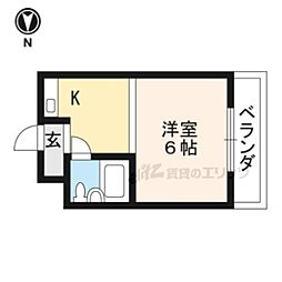 コンドミニアムコクサイ 1Kの間取図画像