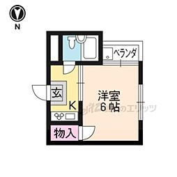 ユニハイツ 1Kの間取図画像