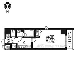 アスヴェル京都二条駅前2 1Kの間取図画像