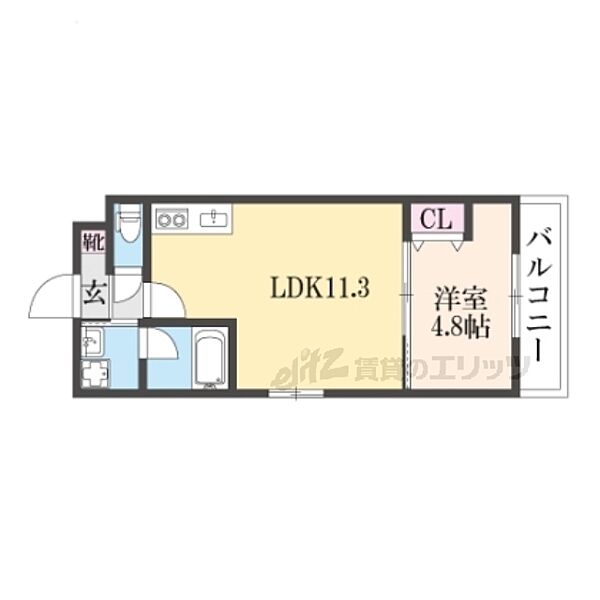 カーサ・フェリーチェ桂 305｜京都府京都市西京区桂上野東町(賃貸マンション1LDK・3階・36.00㎡)の写真 その2