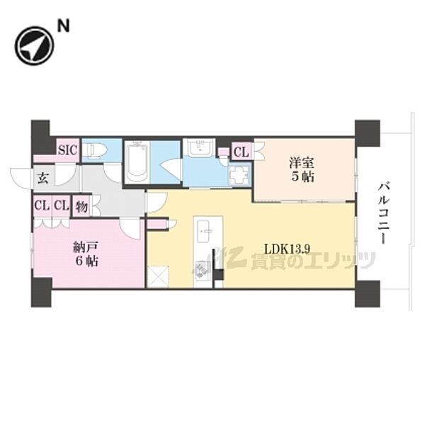 ジェイグラン京都西大路 ｜京都府京都市南区吉祥院中島町(賃貸マンション2LDK・3階・58.30㎡)の写真 その2