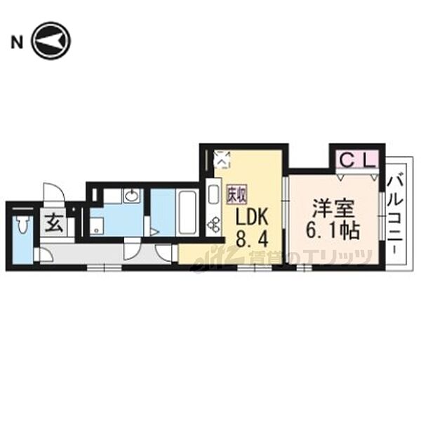 メゾンルノアール 202｜京都府京都市南区西九条大国町(賃貸アパート1DK・2階・38.71㎡)の写真 その2