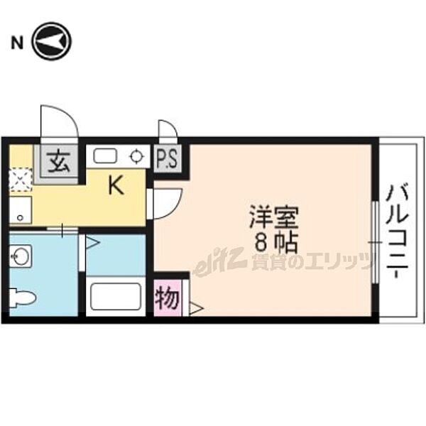 フラッティ花園ミンク 401｜京都府京都市中京区西ノ京馬代町(賃貸マンション1K・4階・22.68㎡)の写真 その2