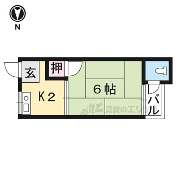 山口ハイツ 203｜京都府京都市西京区川島北裏町(賃貸アパート1K・2階・16.00㎡)の写真 その2