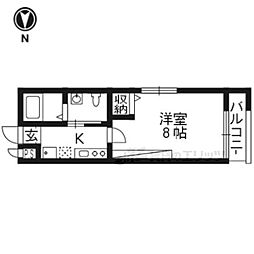 ブライトハイムＣ棟 1階1Kの間取り