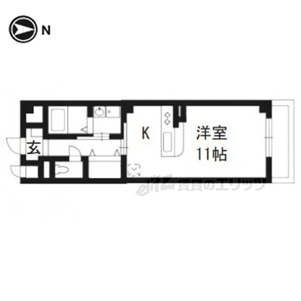 京都府京都市南区唐橋大宮尻町(賃貸マンション1R・3階・30.96㎡)の写真 その2