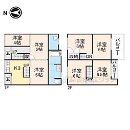 阪急京都本線 西京極駅 徒歩16分の賃貸一戸建て 1階6LDKの間取り