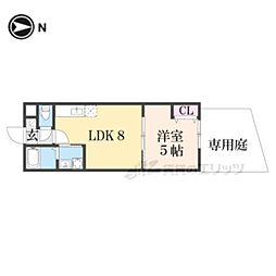 ｋｉｌｌｉｆｉｓｈ円町 1階1LDKの間取り