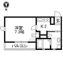 アルカスＮＥＸＴ御池 4階1Kの間取り