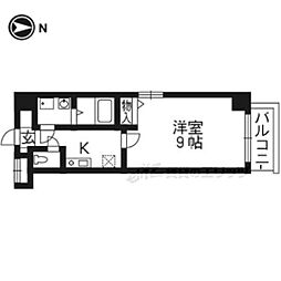 ビレイユ真英烏丸五条 6階1Kの間取り
