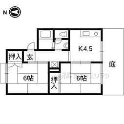セジュールマミＡ 1階2Kの間取り