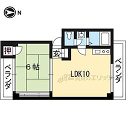 ア・ド・ミラーブル6 3階1LDKの間取り