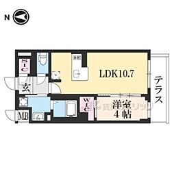ソルテラス京都東寺HOMARE 1LDKの間取図画像