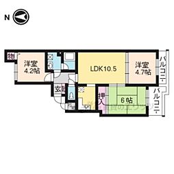 ライオンズマンション太秦 3LDKの間取図画像