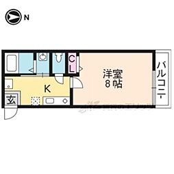 アークリード千本今出川 1Kの間取図画像