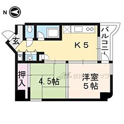 ウエストプラザ三越 2Kの間取図画像