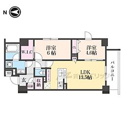 STANDZ西院 2LDKの間取図画像