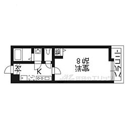 MPI'S京都西院 1Kの間取図画像