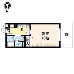 グランドールC 1Kの間取図画像