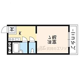 メゾンみやのまえ 1Kの間取図画像