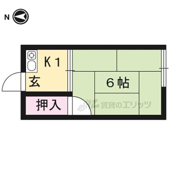 二葉荘（東館舎） 217｜京都府京都市左京区一乗寺北大丸町(賃貸アパート1R・2階・16.18㎡)の写真 その2