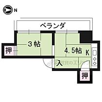 京都府京都市左京区田中春菜町（賃貸アパート1K・1階・14.51㎡） その2