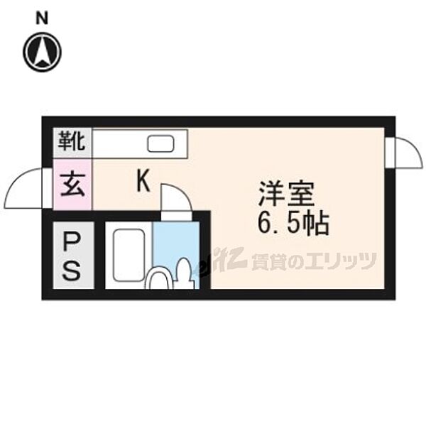 京都府京都市左京区上高野上荒蒔町(賃貸マンション1R・2階・15.60㎡)の写真 その2