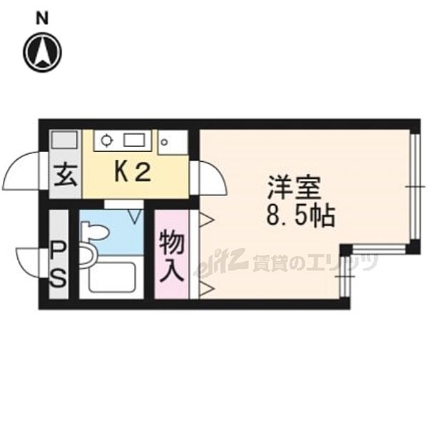 珠光ビル百万遍 403｜京都府京都市左京区田中里ノ前町(賃貸マンション1K・4階・20.00㎡)の写真 その2