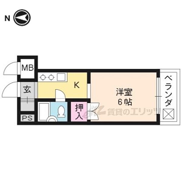 メゾンＬｅｅ 106｜京都府京都市左京区田中上古川町(賃貸マンション1K・地下1階・18.00㎡)の写真 その2