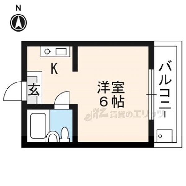 コーポよねだ 202｜京都府京都市左京区田中大久保町(賃貸マンション1K・2階・16.50㎡)の写真 その2