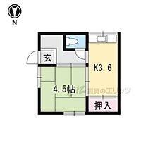 京都府京都市左京区岡崎東福ノ川町（賃貸アパート2K・1階・18.00㎡） その1