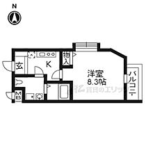 京都府京都市左京区北白川小倉町（賃貸マンション1K・5階・25.48㎡） その2