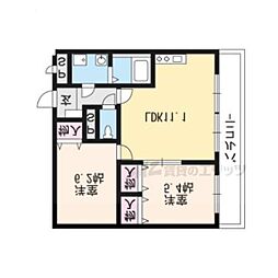 エルソレイユ 3階2LDKの間取り