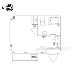 アズィールＡ棟 1階1Kの間取り