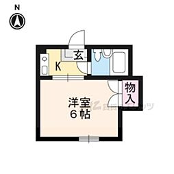 ハイツ山下 1Kの間取図画像