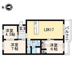 明治館吉田 3LDKの間取図画像