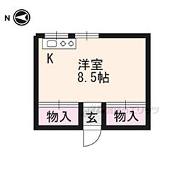 松井荘東館 ワンルームの間取図画像