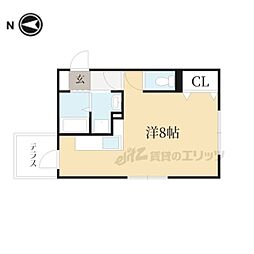 二葉荘東館舎 ワンルームの間取図画像