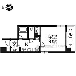 和泉ハイツ 1Kの間取図画像