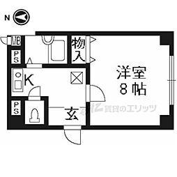 サムティ上堀川 1Kの間取図画像