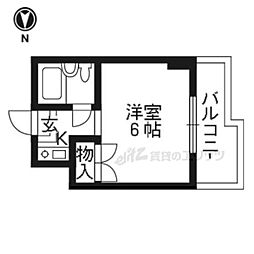 紫野ビル 1Kの間取図画像