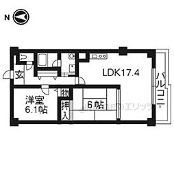 メゾンドイケダ 2LDKの間取図画像