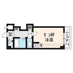 シルク21 1Kの間取図画像