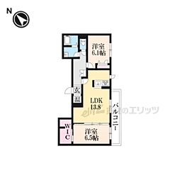 ラパン 2LDKの間取図画像