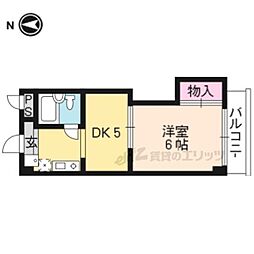 ココシノミヤ 2Kの間取図画像