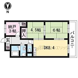 ドエル修学院 3DKの間取図画像