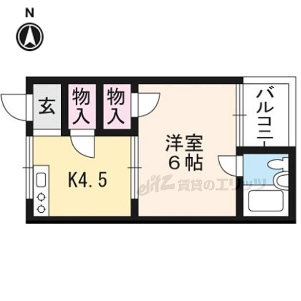 グリンビラ京都 208｜京都府京都市伏見区深草僧坊町(賃貸マンション1DK・2階・22.00㎡)の写真 その2